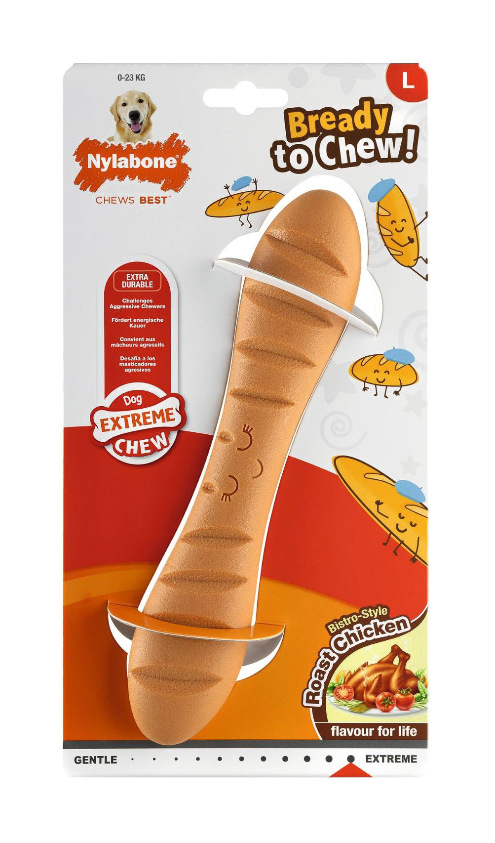 Nylabone Power Chew Baguette – für starke & extreme Kauer L