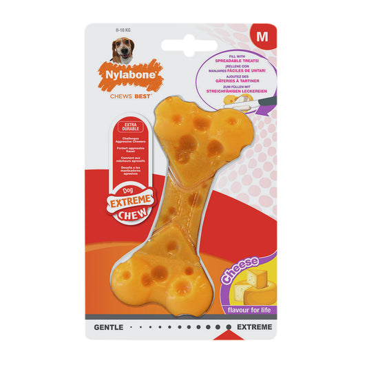 Nylabone Power Chew Cheese Bone – für starke & extreme Kauer (M & L)