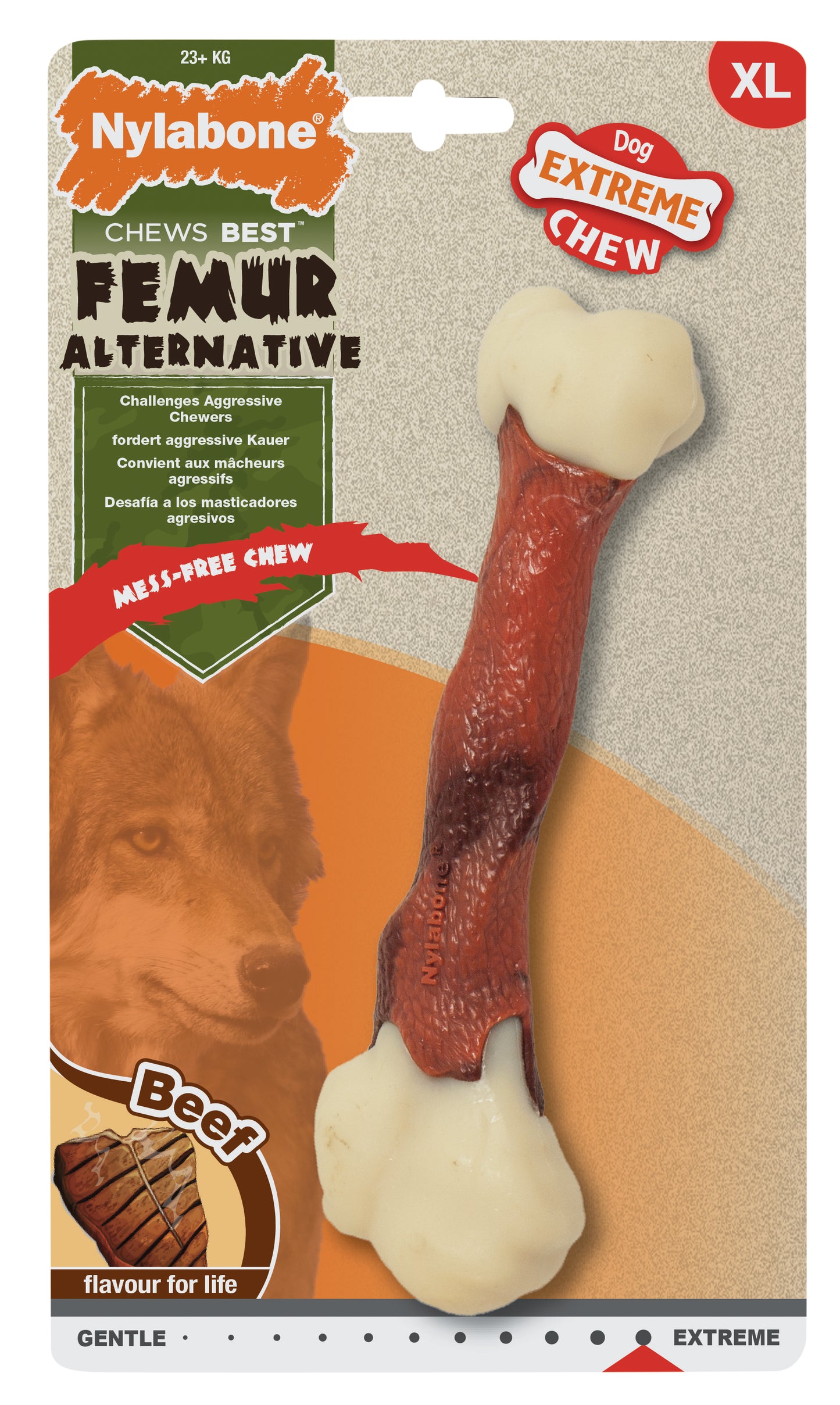 Nylabone Extreme Chew Femur Beef (M & XL)