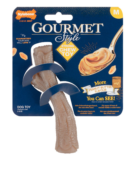 Nylabone Gourmet Style Strong Chew Stick – Peanut Butter (M & XL)