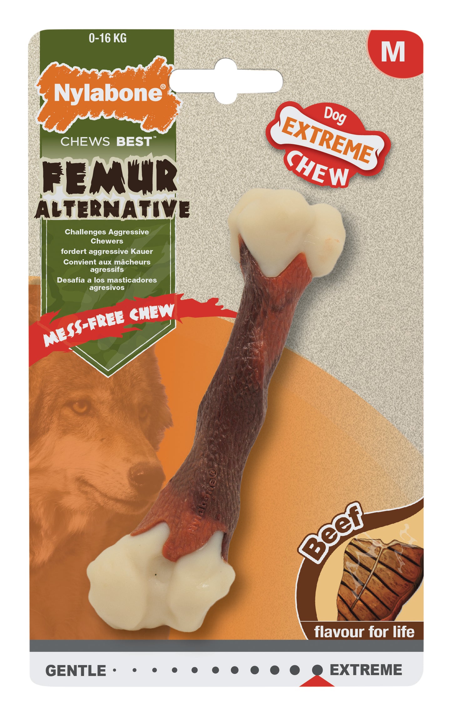 Nylabone Extreme Chew Femur Beef (M & XL)
