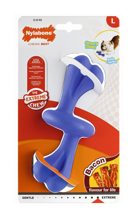 Nylabone Power Chew Rolling Chase N Chew – bewegliches Kauspielzeug für starke Kauer