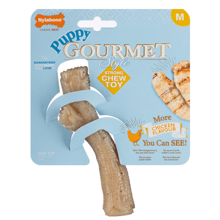 Nylabone Puppy Gourmet Style Strong Chew Stick Chicken M