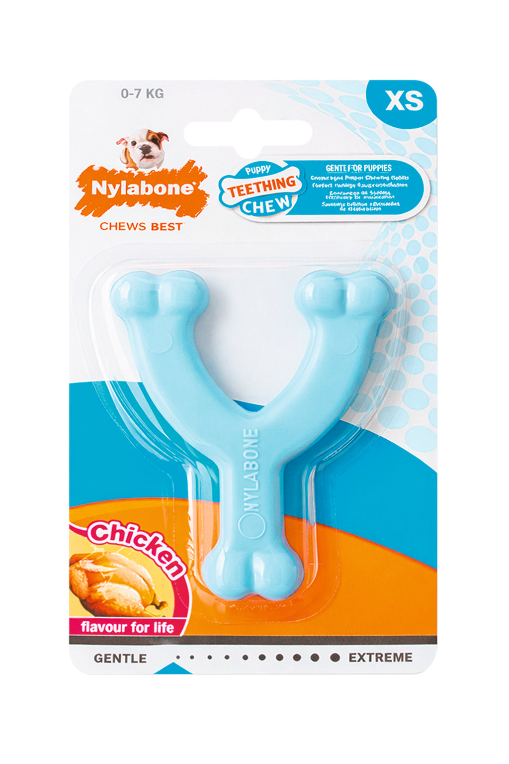 Nylabone Puppy Dental Wishbone XS – Kauspielzeug für Welpen (Zahnwechsel & Zahnpflege)