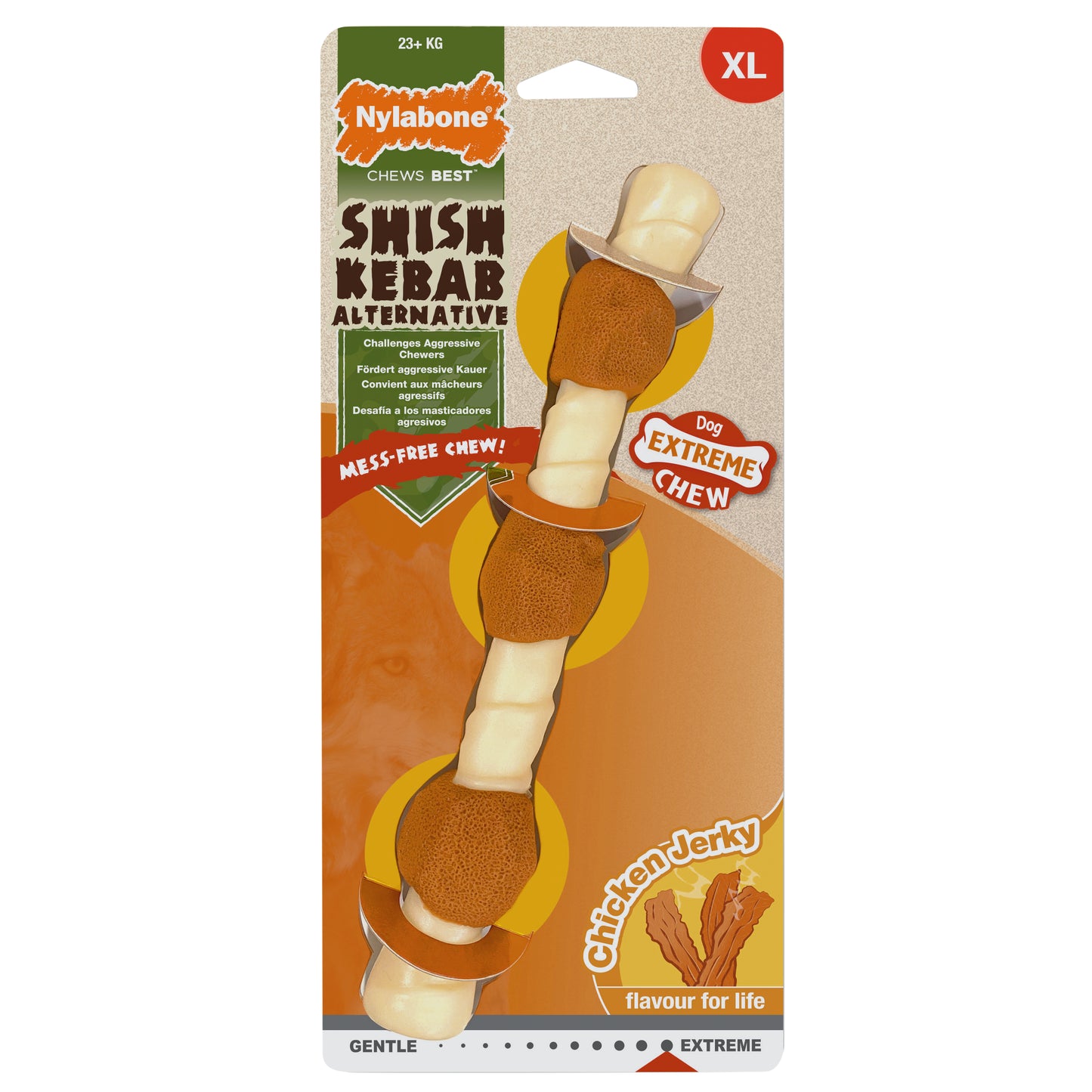 Nylabone Extreme Chew  Shish Kebab Alternative Chicken Jerky (L & XL)