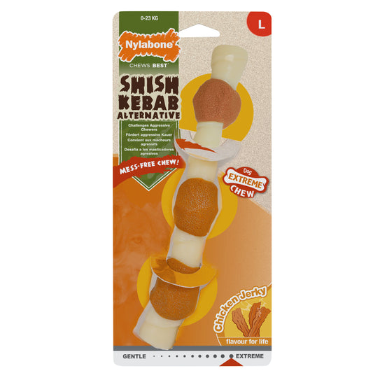 Nylabone Extreme Chew  Shish Kebab Alternative Chicken Jerky (L & XL)