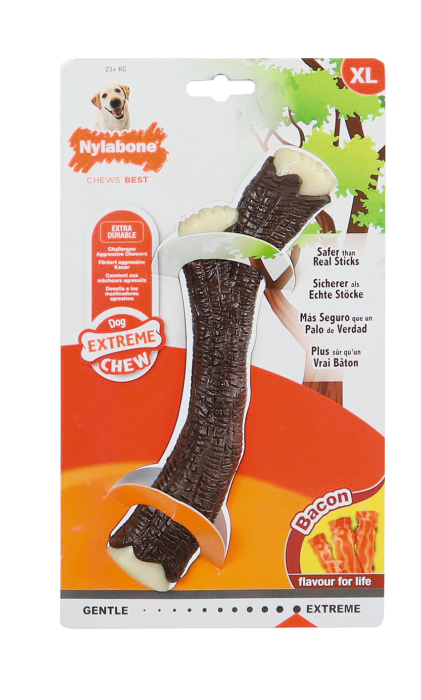 Nylabone Power Chew Wooden Stick – natürlicher Kau-Stick für starke Kauer XL